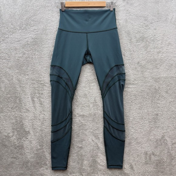 lululemon athletica Pants - Lululemon Seek The Heat Tight 28" Green Womens 6 Full On‎ Luxtreme Mesh W5BCVS